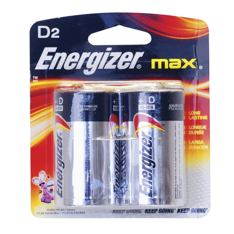 2 X Pilas D Grande ENERGIZER MAX E95 Pilas Alcalinas 1.5V