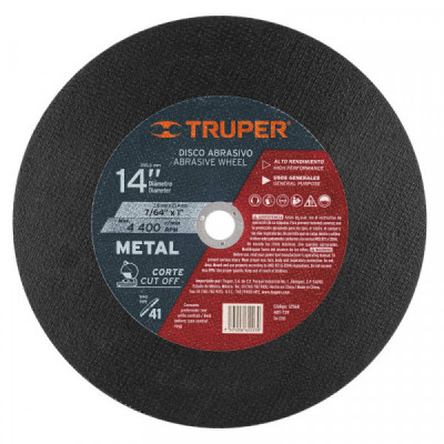 ABT-739 Disco para corte de metal, tipo 41, diámetro 14 pulgadas  TRUPER