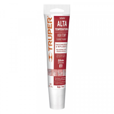 ALTE-R Sellador para altas temperaturas, silicón rojo, 85 gr TRUPER