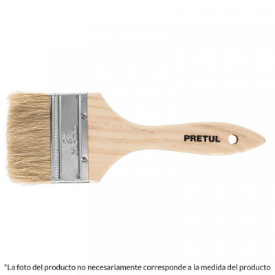 BRE-4 Brocha económica, mango de madera, 4 pulgadas , Pretul TRUPER