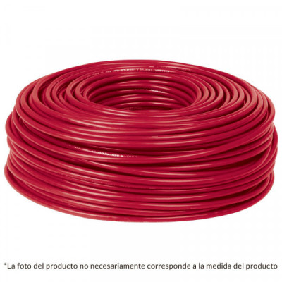 CAB-10R Cable THHW-LS, 10 AWG, color rojo rollo 100 m TRUPER