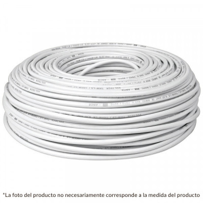 CAB-12B Cable THHW-LS, 12 AWG, color blanco rollo 100 m TRUPER