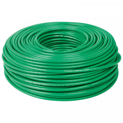 CAB-8V Cable THHW-LS, 8 AWG, color verde rollo 100 m TRUPER