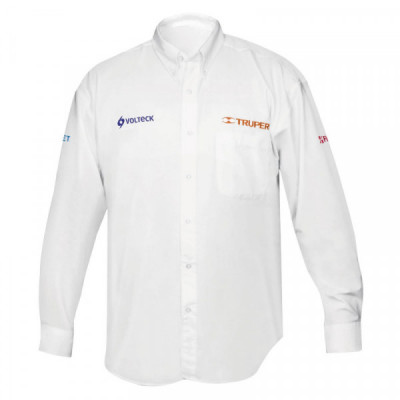 CAM-BCO-LL Camisa blanca para caballero, manga larga, talla G TRUPER