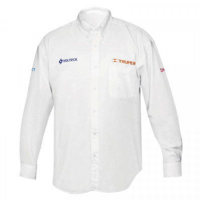 CAM-BCO-LXXL Camisa blanca para caballero, manga larga, talla XX-G TRUPER