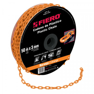 CAPL-3A Cadena de plástico de 3mm, naranja TRUPER