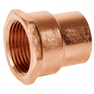 CC-602 Conector de cobre, rosca interior 3/4 pulgadas  TRUPER