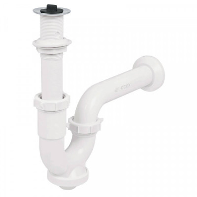 CE-234 Céspol rígido para lavabo con contra, polipropileno, 1-1/4 pulgadas  TRUPER