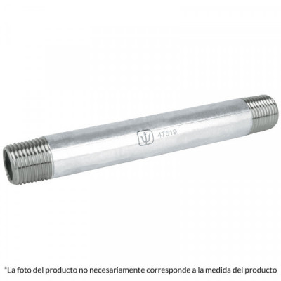 CG-403 Niple, acero galvanizado, 1/2 pulgadas  x 4 pulgadas , cédula 40 TRUPER