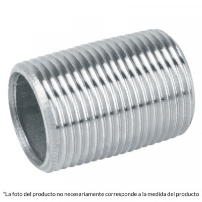 CG-473 Niple, acero galvanizado, cuerda corrida, 1 pulgadas  cédula 40 TRUPER