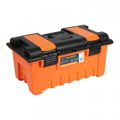 CHA-22NC Caja plástica 22 pulgadas  con compartimentos, naranja TRUPER