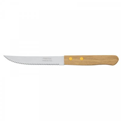 CUCH-M52 Cuchillo para asado con sierra, mango madera, 5 pulgadas  TRUPER