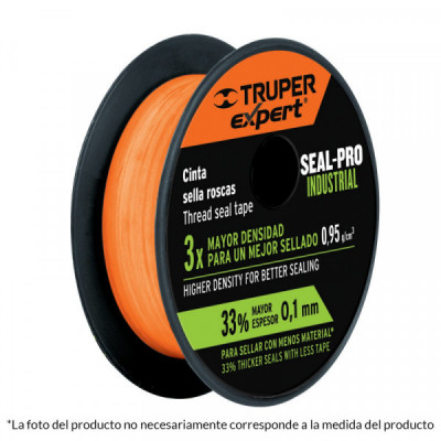 CTF-1X13X Cinta sella roscas, uso industrial, 13 m, 1 pulgadas  TRUPER