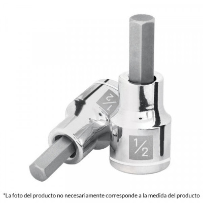 D-1241-10M Dados de punta hexagonal, cuadro 1/2 pulgadas  de 10mm TRUPER