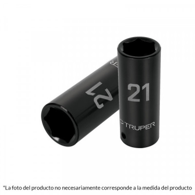 D-7312-ML Dado de impacto, largo, 6 puntas, cuadro 1/2 pulgadas  de 12mm TRUPER