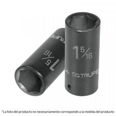 D-7516-L Dado impacto, largo, 6 puntas, cuadro 3/4 pulgadas  de 1 pulgadas  TRUPER