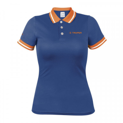 DRY-AD-M Playera tipo polo, dry fit, azul, para dama, talla M TRUPER