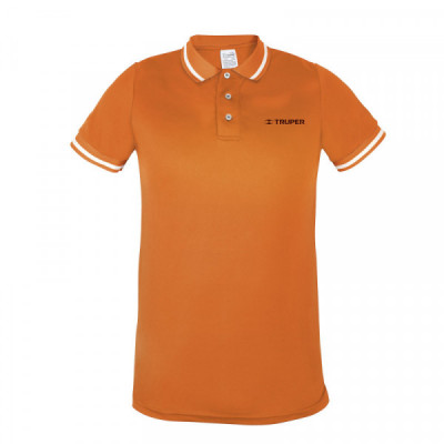 DRY-NC-M Playera tipo polo, dry fit, naranja, para caballero, talla M TRUPER