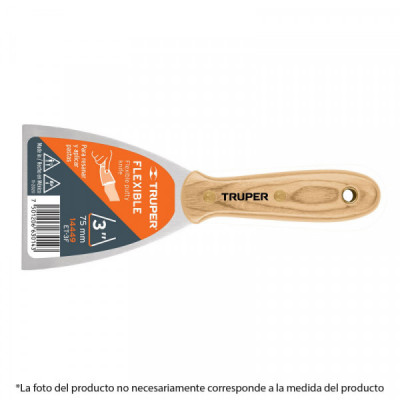 ET-2F Espátula flexible, mango de madera, 2 pulgadas  TRUPER