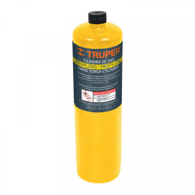 GAS-400N Cilindro de gas propileno de 400g, amarillo TRUPER