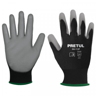 GU-112P Guantes de nylon recubiertos de poliuretano, medianos,Pretul TRUPER