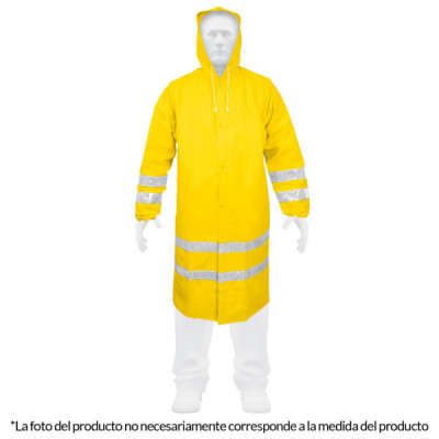 IM-REF-M Gabardina impermeable con reflejante, talla mediana, PVC TRUPER