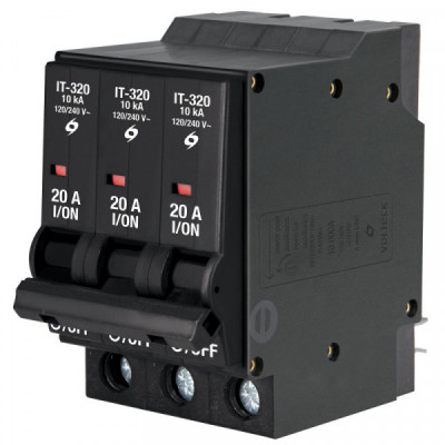 IT-320 Interruptor termomagnético 3 polos 20 A, Volteck TRUPER