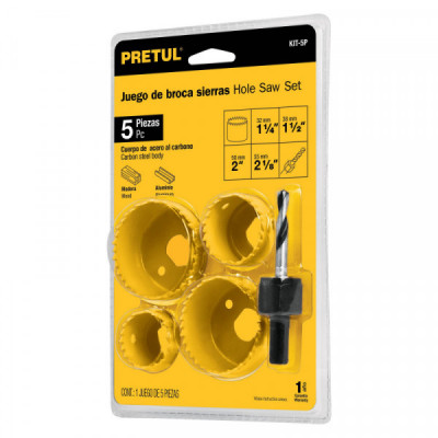 KIT-5P Kit 5 brocasierras para madera, blister, Pretul TRUPER