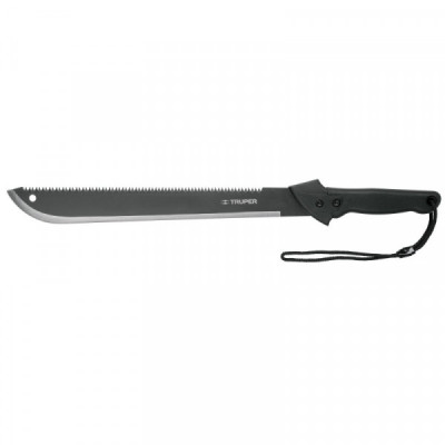 MACH-18X Machete doble filo, 18 pulgadas  con mango inyectado y funda TRUPER