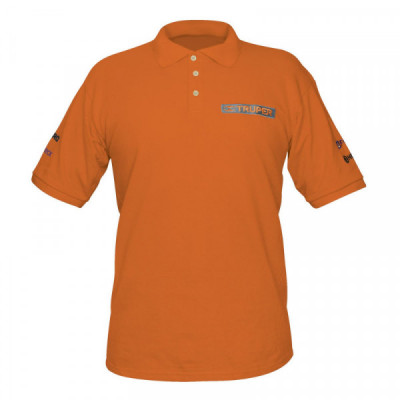 POL-NC-G Playera tipo polo, naranja, para caballero, talla grande TRUPER