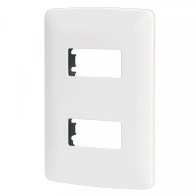 PPDO-IB Placa 2 módulos de ABS, línea Italiana, color blanco TRUPER