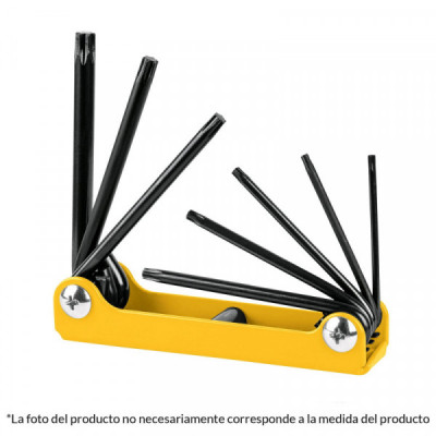 TORX-8P Juego 8 llaves torx, tipo navaja, Pretul TRUPER