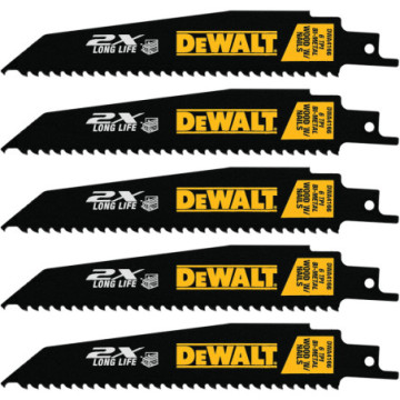 DWA4166 JGO. 5 SEGUETAS 6" 6TPI 2X RECÍPROCAS BI-METAL