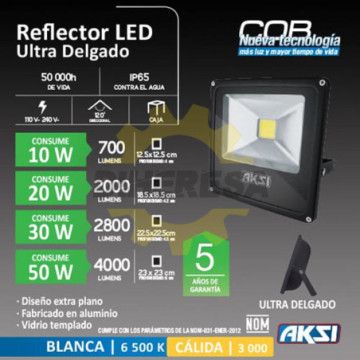 116506 Reflector De Led 30w Cob - Luz Calida 3000k
