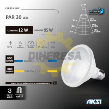 121511 Foco Led Par 30 12w...